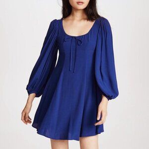 Staud Juniper Navy Blue Long Sleeve Mini Dress US 4​